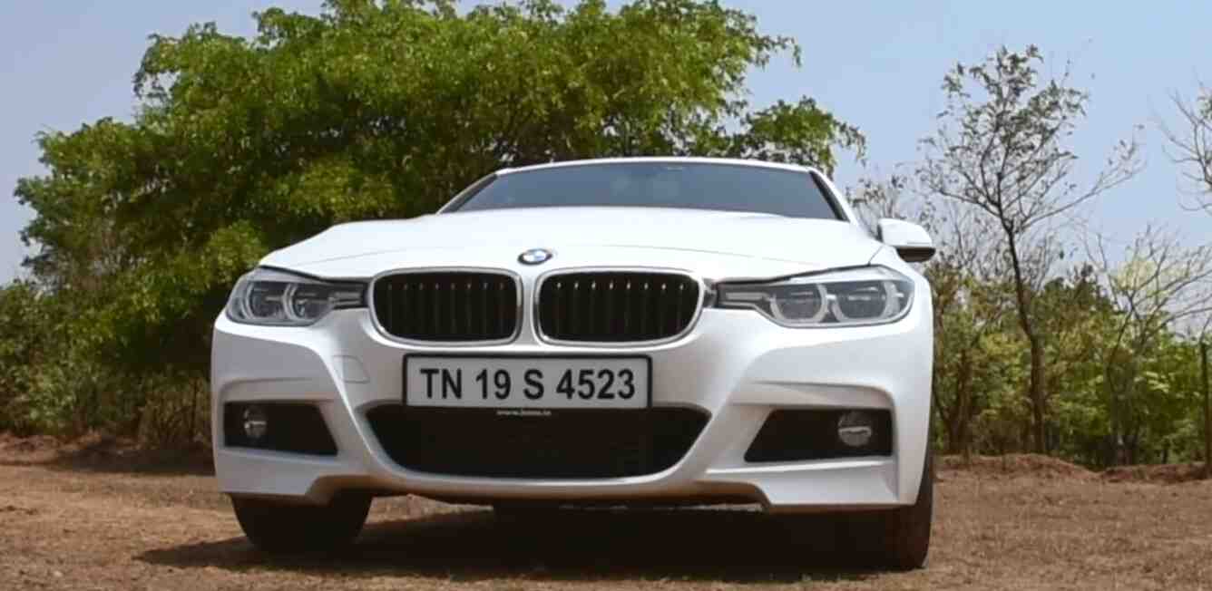 bmw 320d Sport Car on rent in goa front view