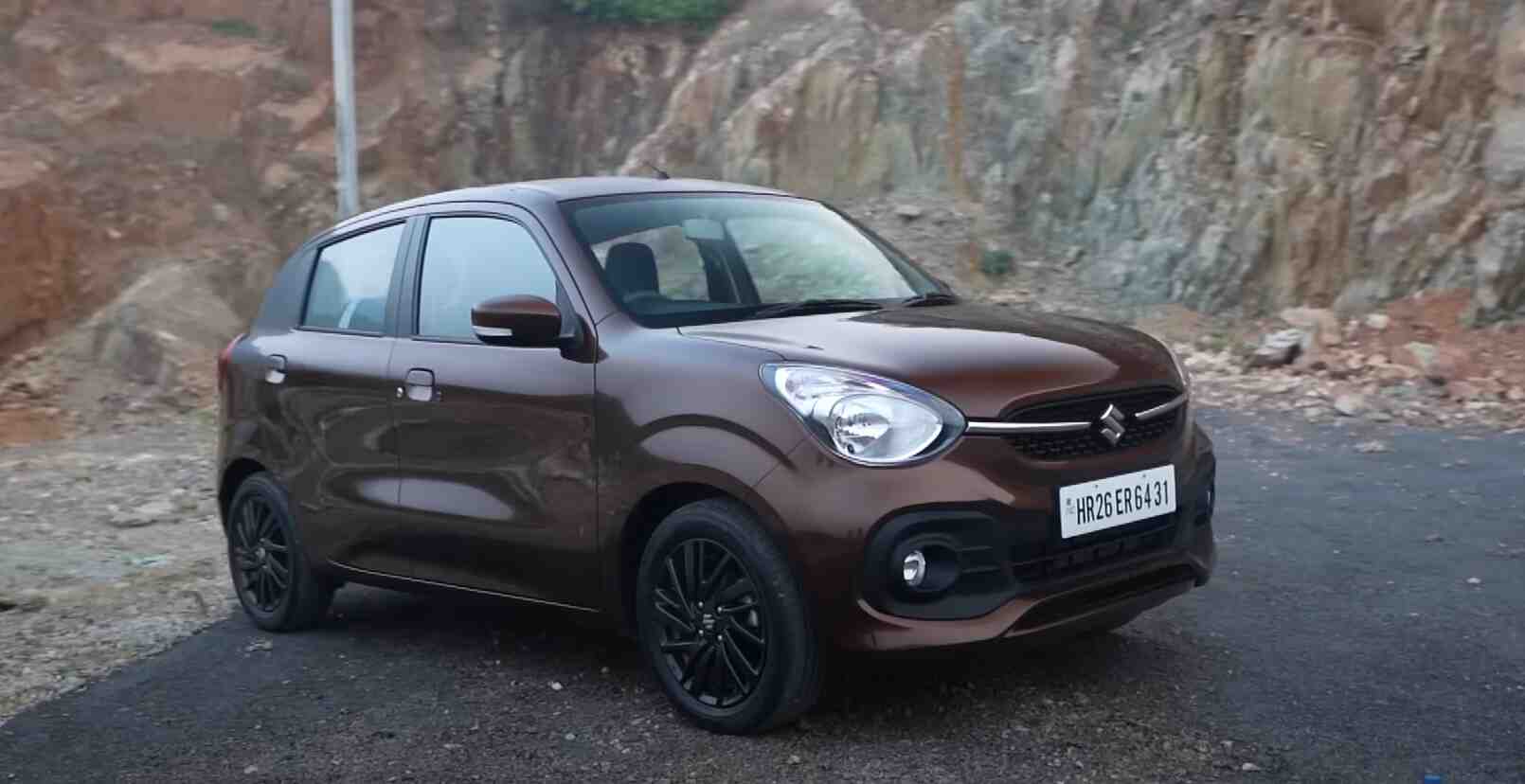 celerio car on rent in goa side view