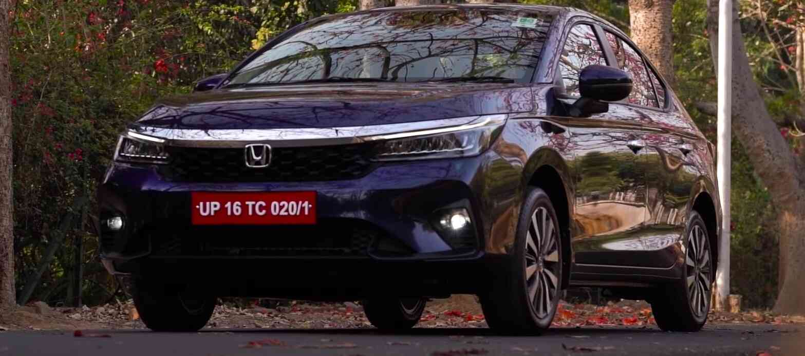 honda city car on rent in goa front view