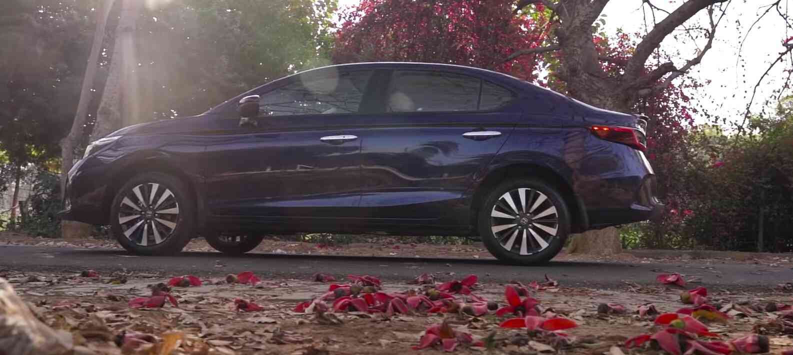 honda city car on rent in goa side view