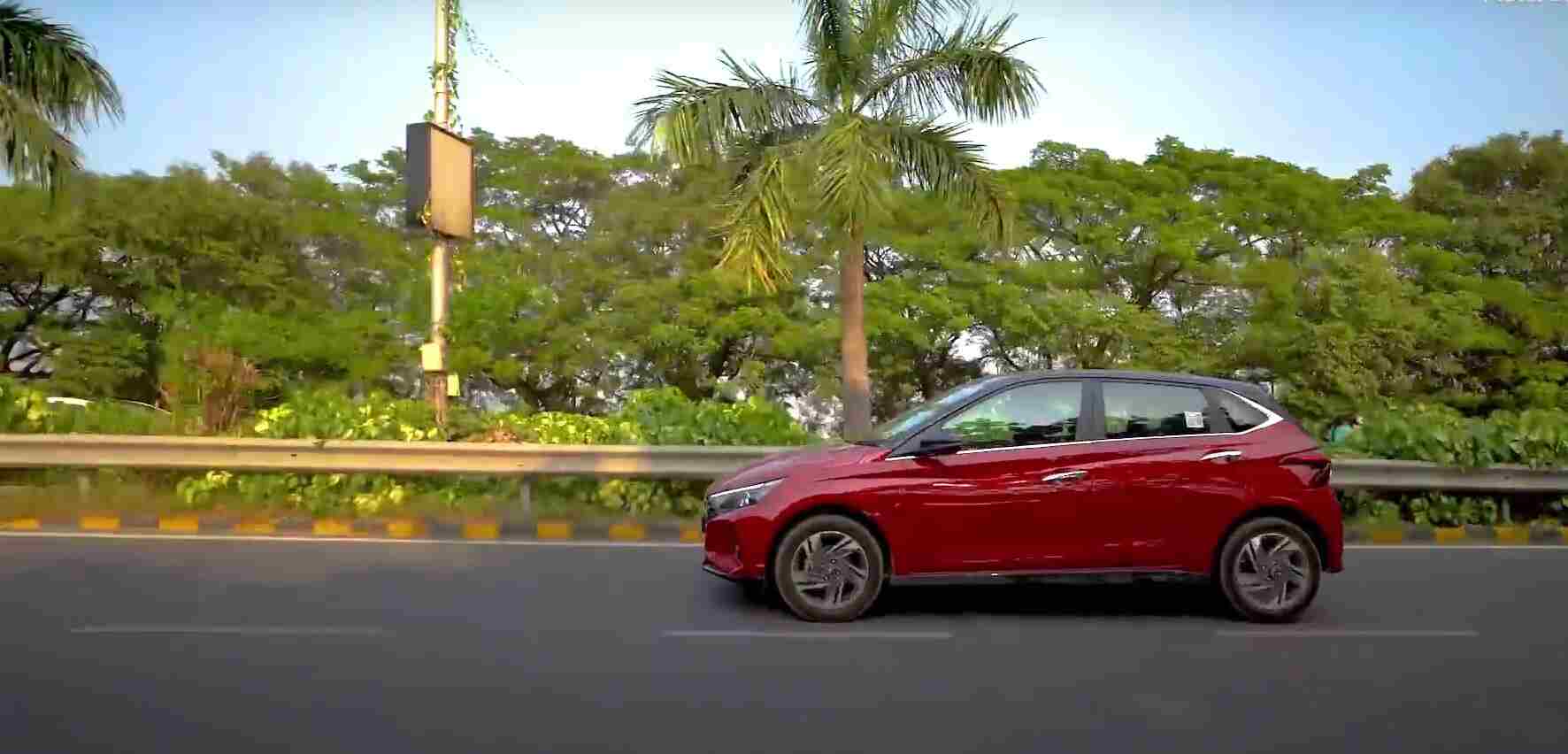 i20 car on rent in goa side view