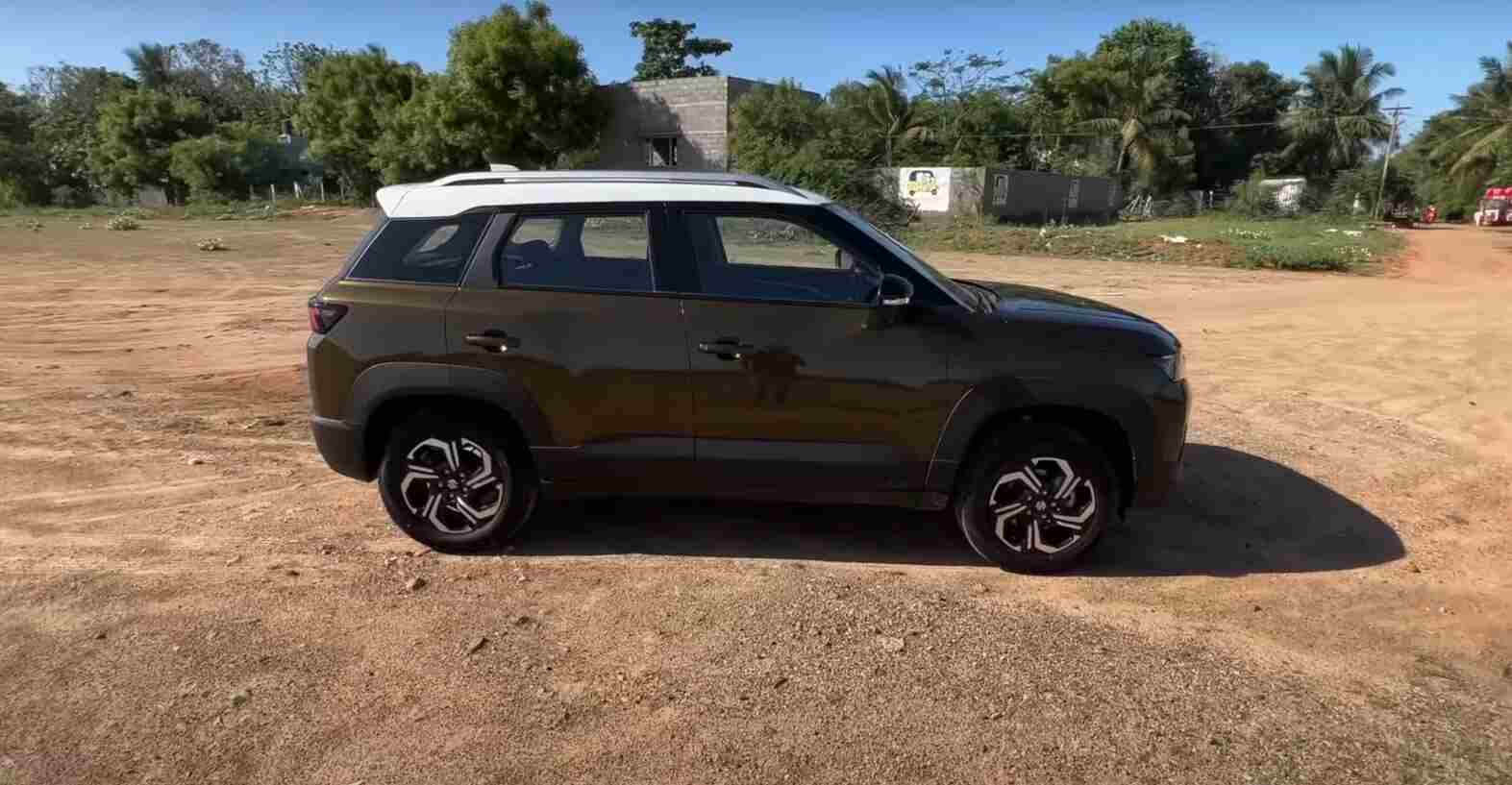 suzuki brezza car on rent in goa side view